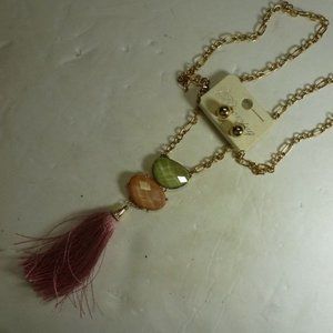 Blooming Lead Nickel necklace and Post Earrings